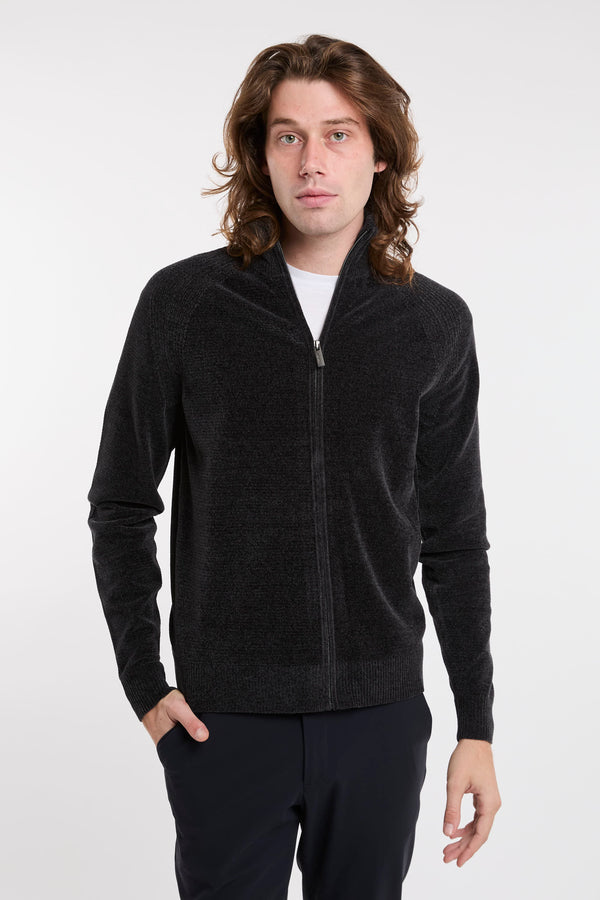 Grauer RRD Velvet Zip Cardigan - 3