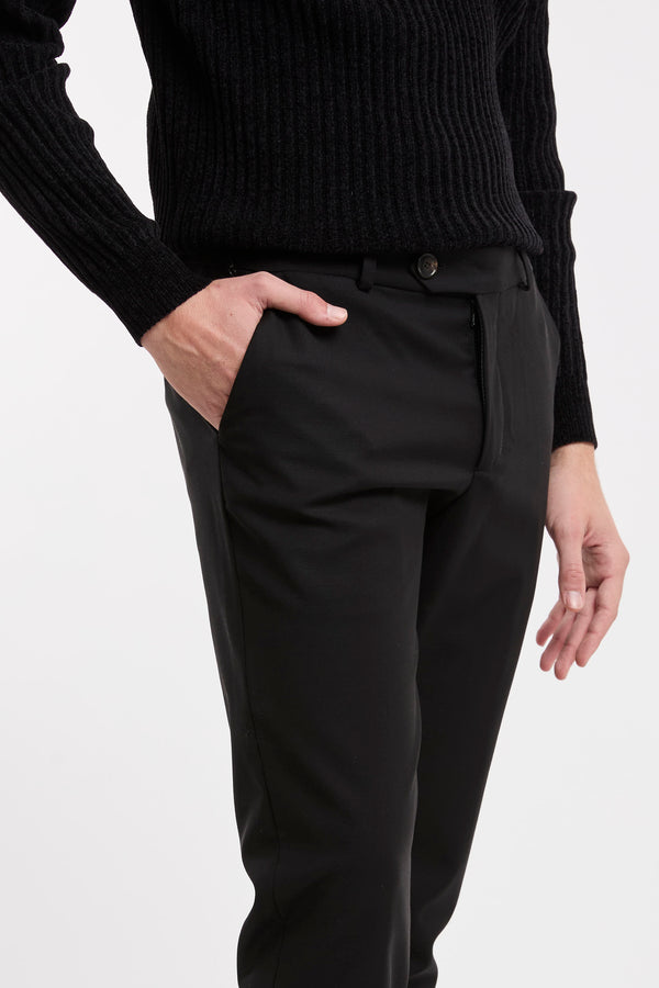 Terzilio Black Cotton Pants RRD - 4