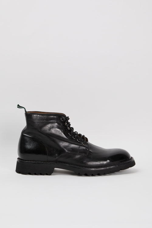 Green George Boot Leather Black