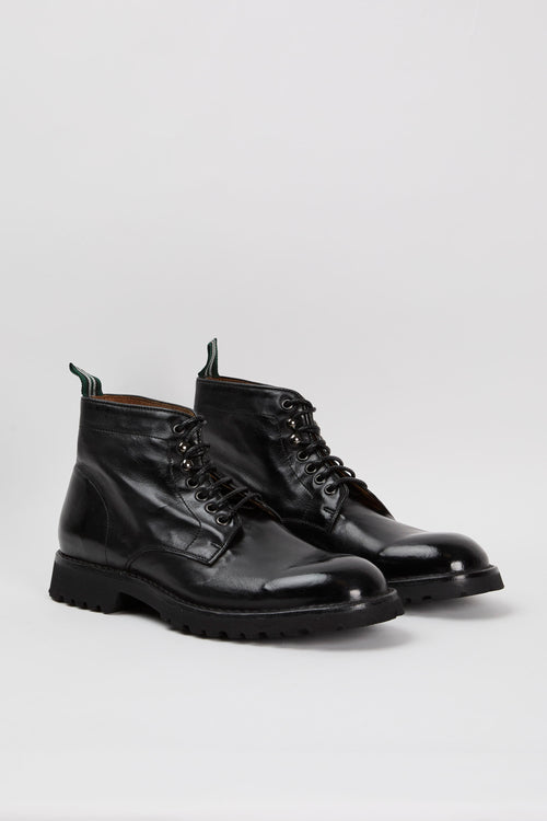 Green George Boot Leather Black-2