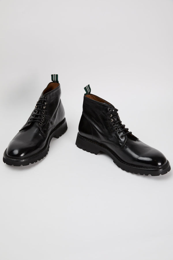 Green George Boot Leather Black - 6