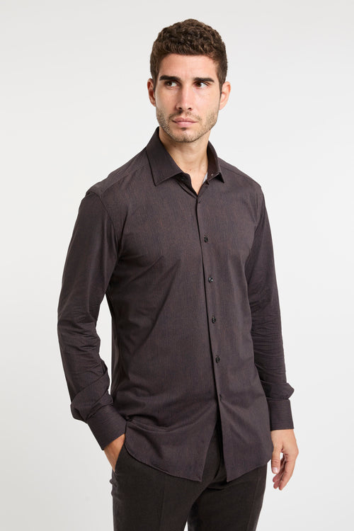 Xacus Brown Cotton Shirts-2