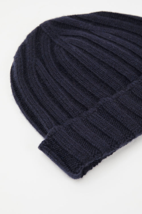 Cashmere-Rippmütze Blau Filippo De Laurentiis-2