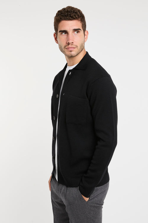 Filippo De Laurentiis Cotton Black Cardigan-2