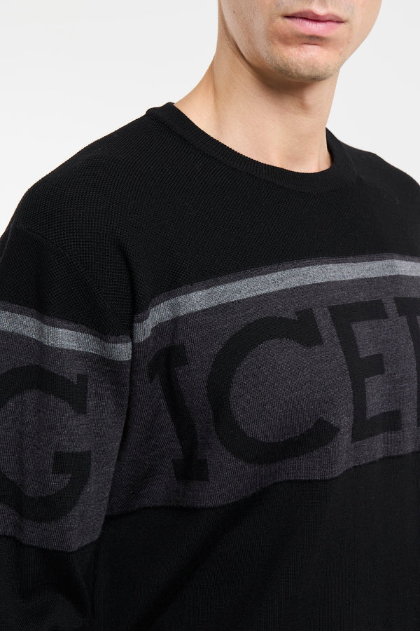 Iceberg Cotton Black Sweater Iceberg - 2