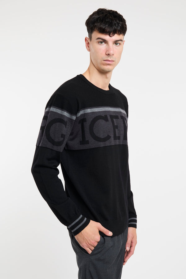 Iceberg Cotton Black Sweater Iceberg - 4