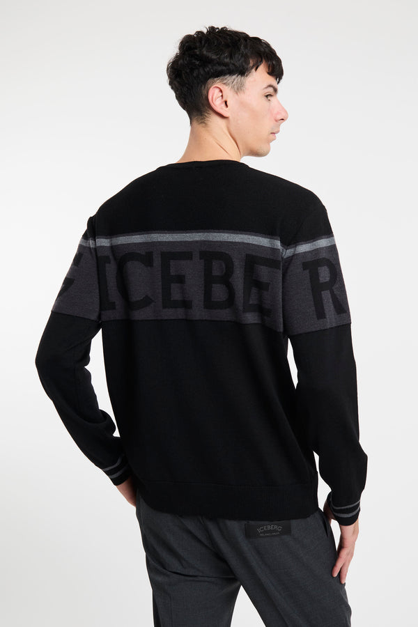 Iceberg Cotton Black Sweater Iceberg - 5