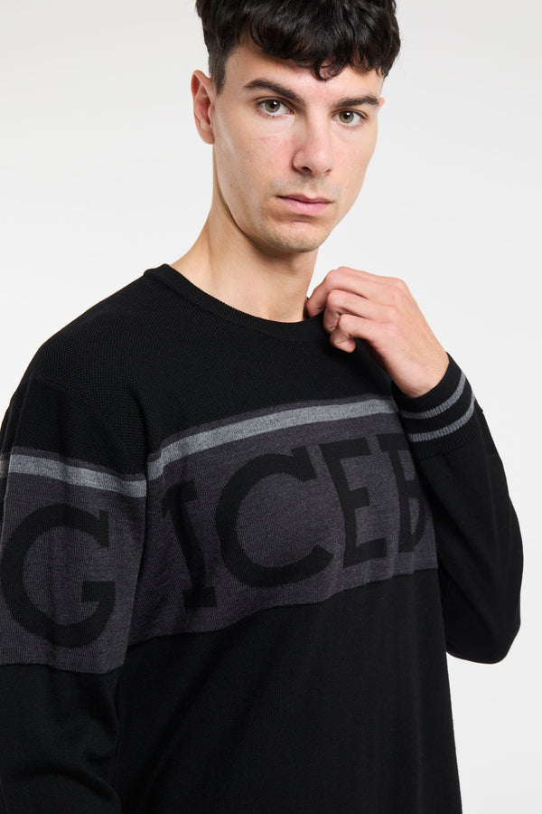 Iceberg Cotton Black Sweater Iceberg - 6