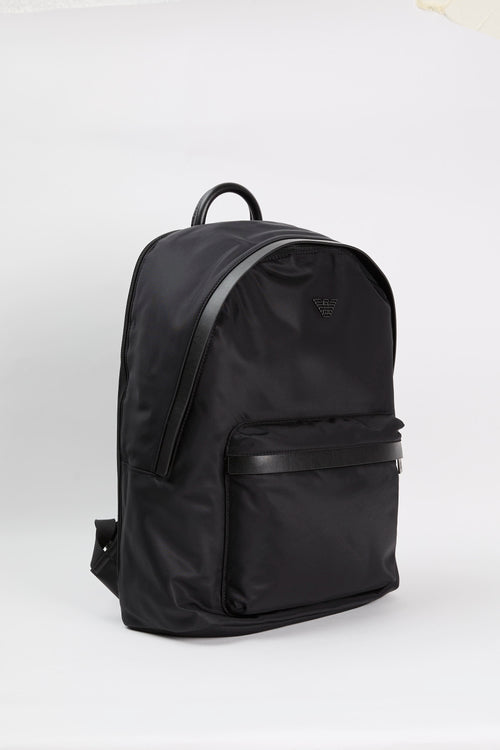 Emporio Armani Rucksack Nylon/Leder Schwarz-2