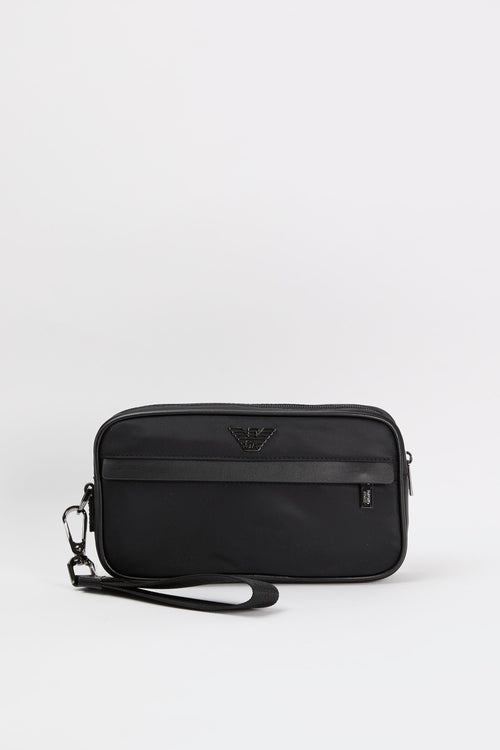 Emporio Armani Beauty Case Nylon/Regenerated Leather Black