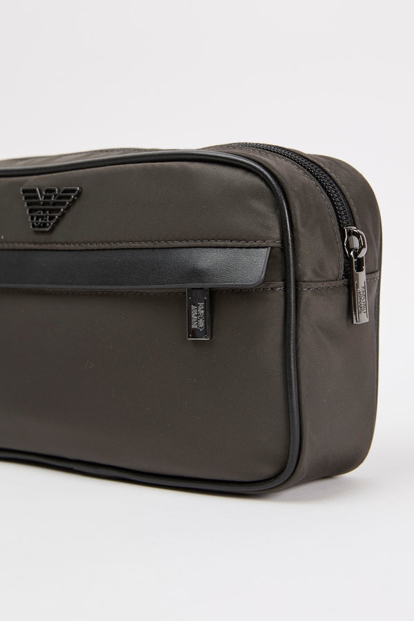 Emporio Armani Military Green Polyamide/Polyester Beauty Case - 5