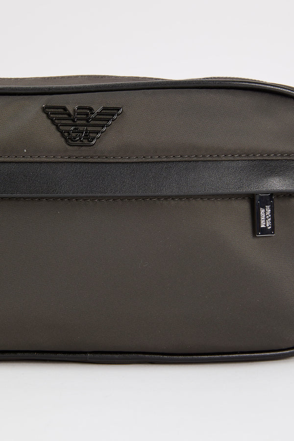 Emporio Armani Military Green Polyamide/Polyester Beauty Case - 6