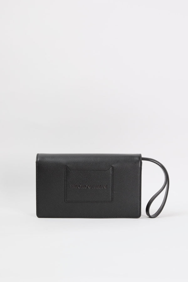 Emporio Armani Leather Calfskin Black Beauty Case - 4