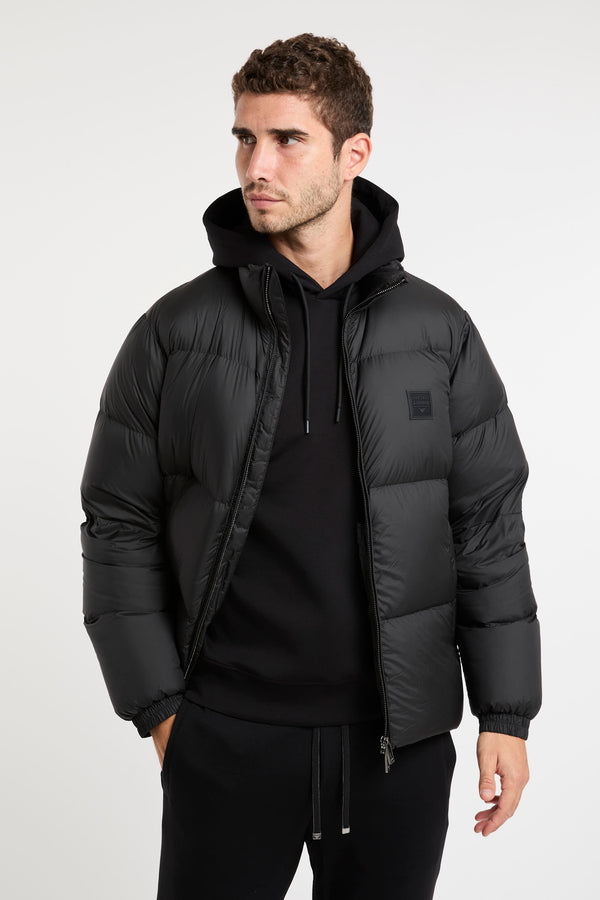 Schwarzer gummierte Daunenjacke Emporio Armani - 5