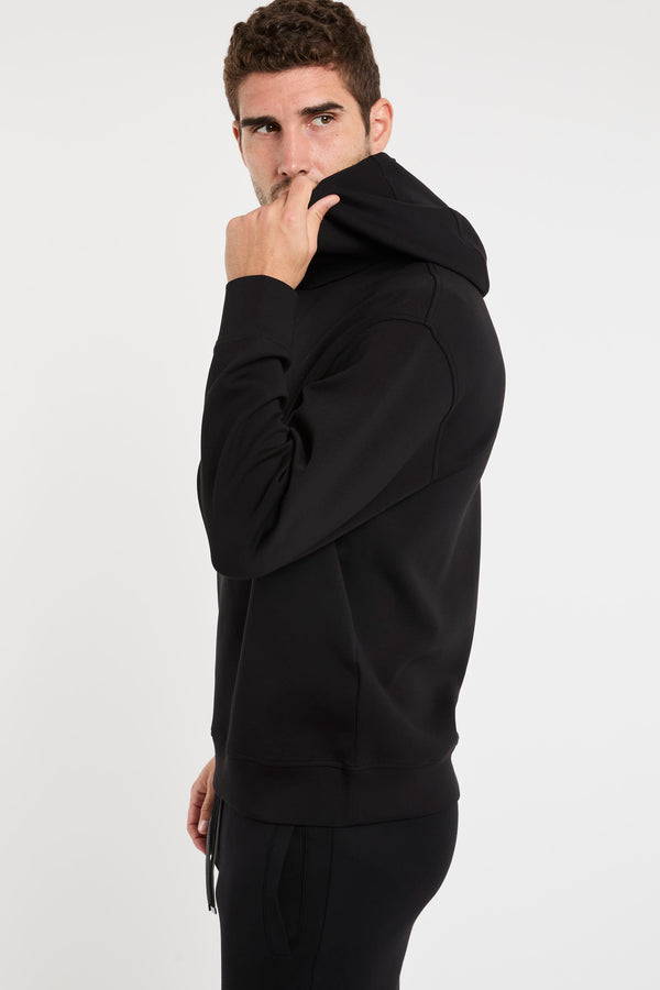 Hoodie Flock Double Jersey Schwarz Emporio Armani - 4