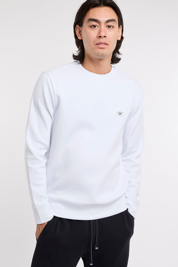 Emporio Armani Double Jersey Sweatshirt White - 7