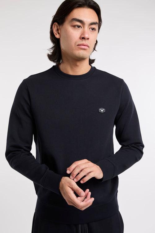 Emporio Armani Double Jersey Blue Sweatshirt