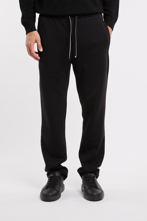 Emporio Armani Double Jersey Black Jogger Pants