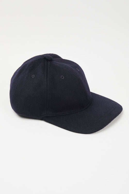 Emporio Armani Blue Wool Cloth Baseball Cap