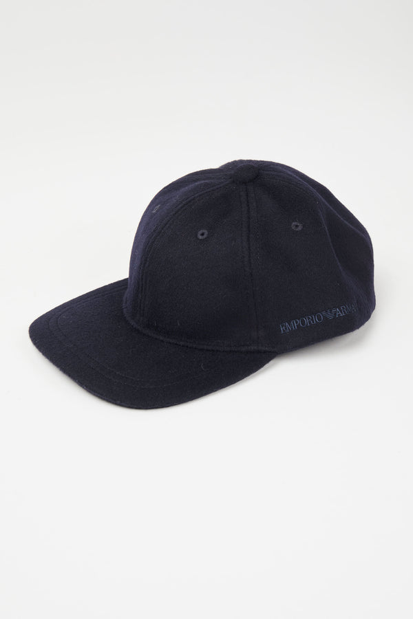 Emporio Armani Blue Wool Cloth Baseball Cap - 3