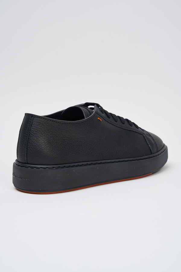 Santoni Sneakers Glattleder Schwarz - 4