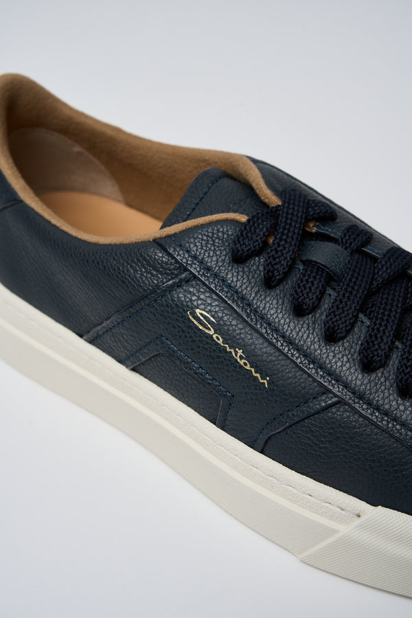 Santoni Sneakers mit Doppeltem Schnallenverschluss und Blauem Leder - 4