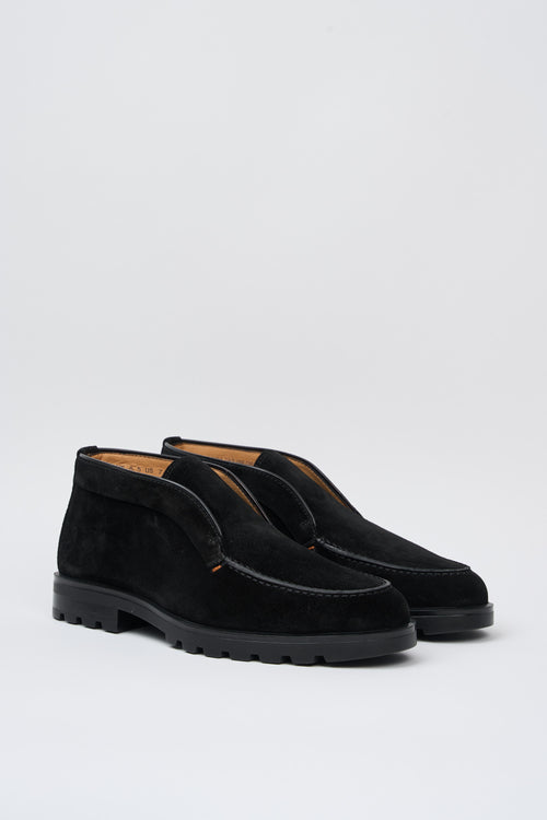 Santoni Stiefelette Suede Schwarz-2