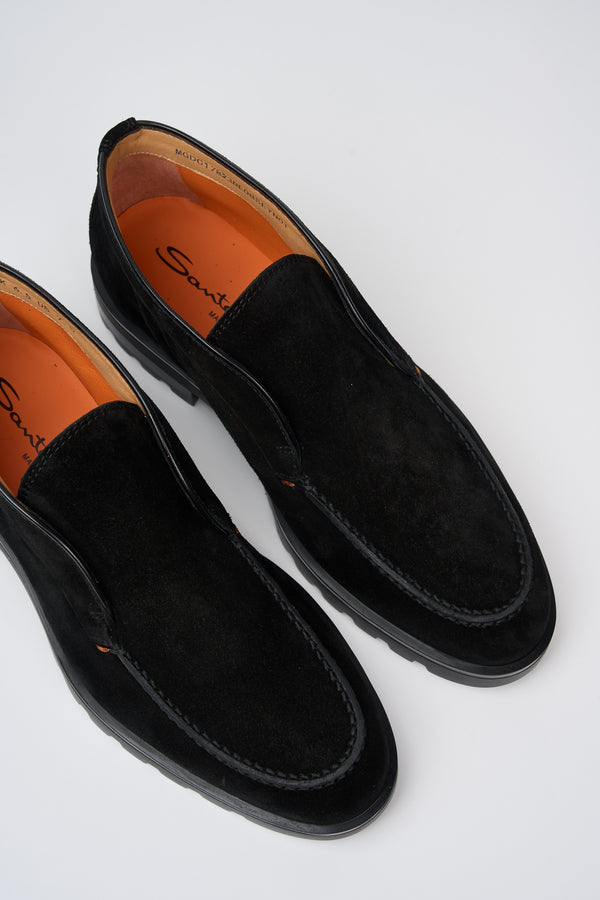 Santoni Stiefelette Suede Schwarz - 3