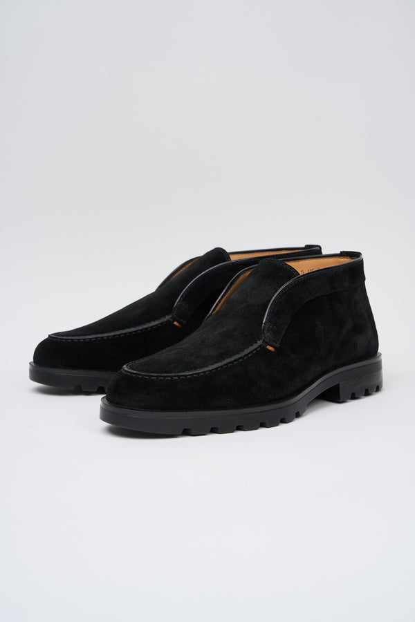 Santoni Stiefelette Suede Schwarz - 6