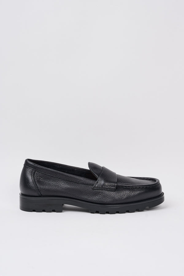 Santoni Loafers 7473 Black Leather - 1