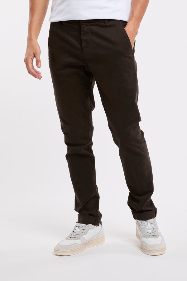 Dondup Gaubert Cotton Trousers Brown - 1