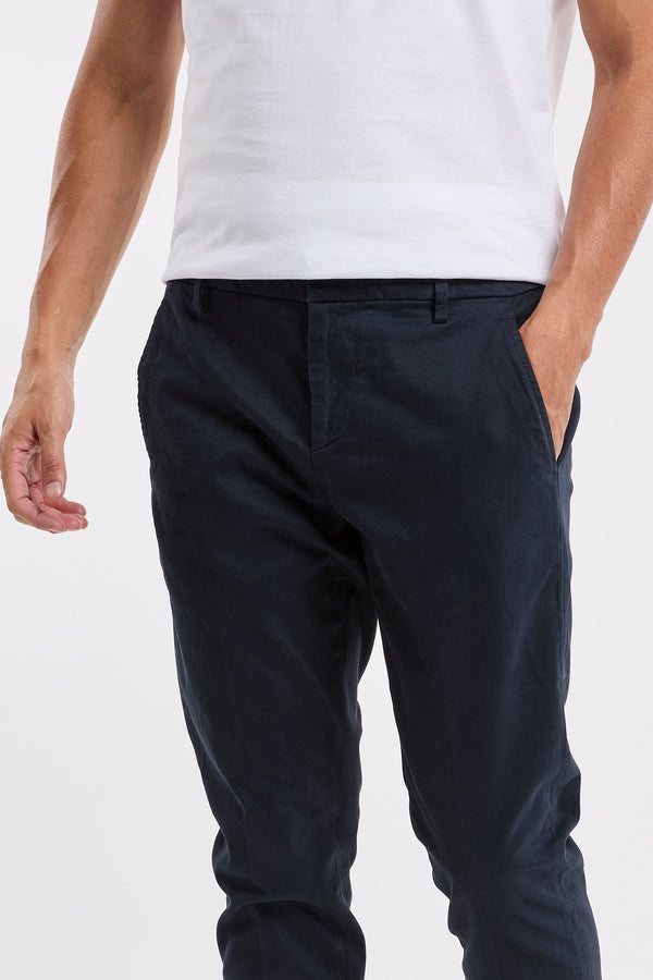 Dondup Gaubert Cotton Trousers Blue - 4