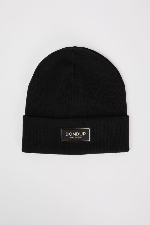 Dondup Hats Mixed Wool/Acrylic Beanie Black