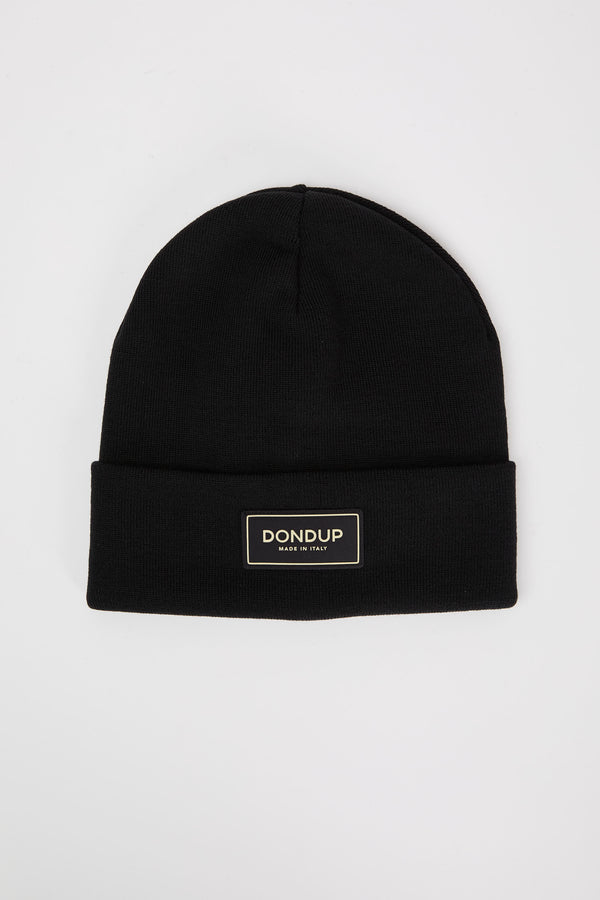 Dondup Hats Mixed Wool/Acrylic Beanie Black - 1