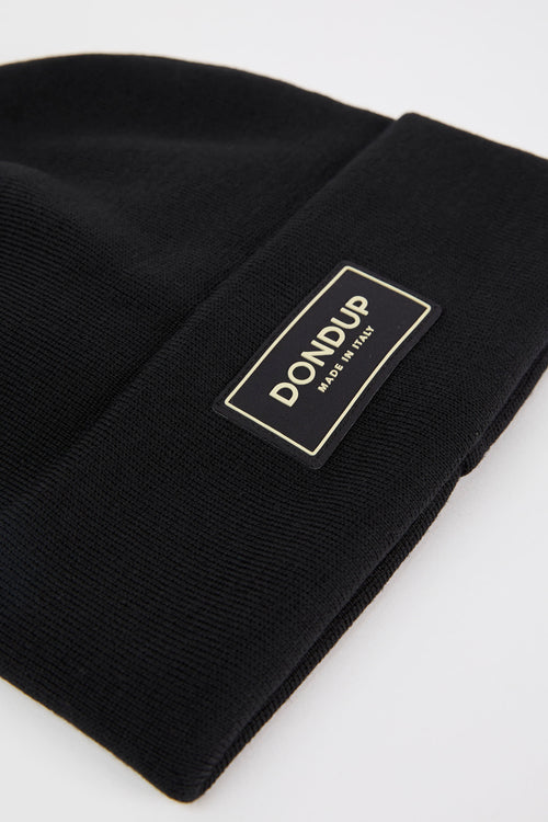 Dondup Hats Mixed Wool/Acrylic Beanie Black-2