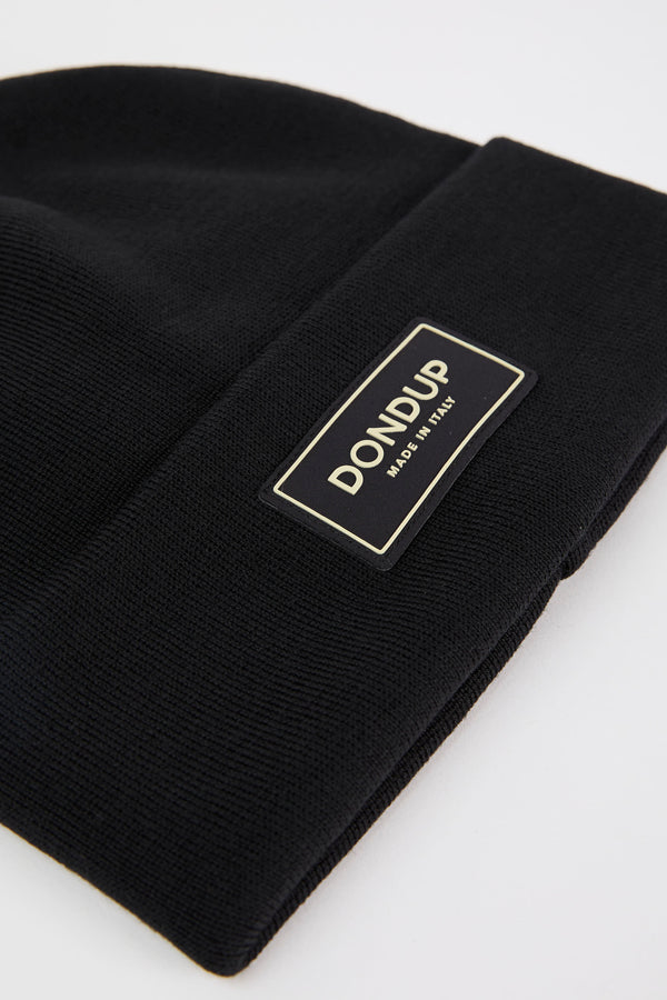 Dondup Hats Mixed Wool/Acrylic Beanie Black - 2