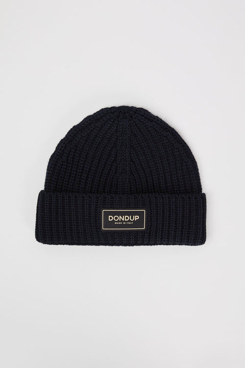 Dondup Mixed Wool/Acrylic Blue Beanie