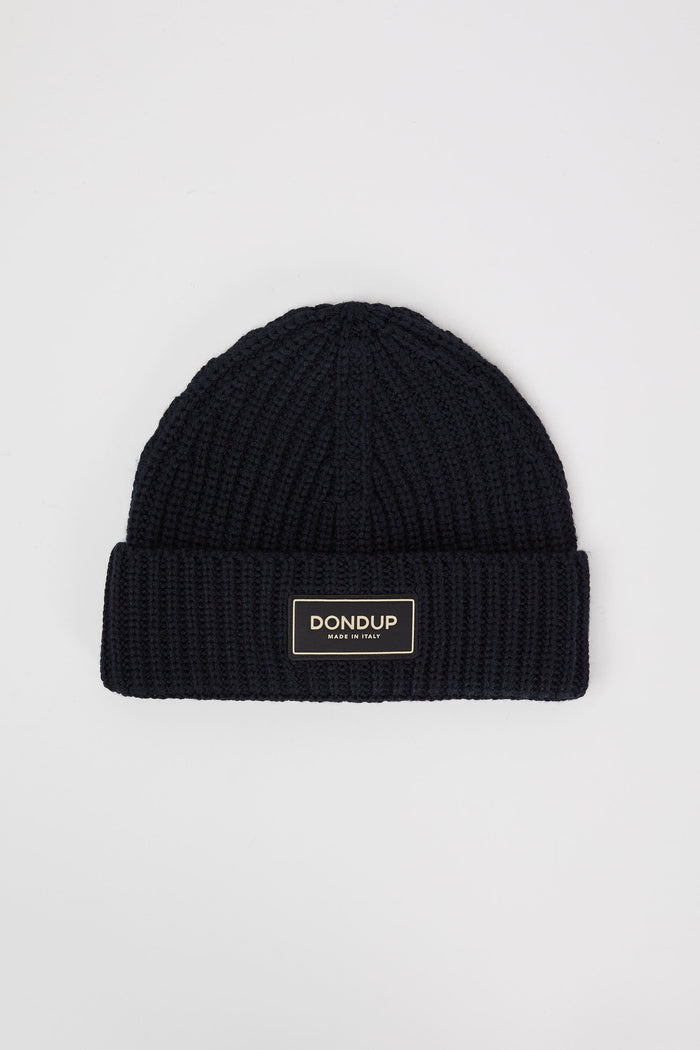 dondup-mixed-wool-acrylic-blue-beanie-1