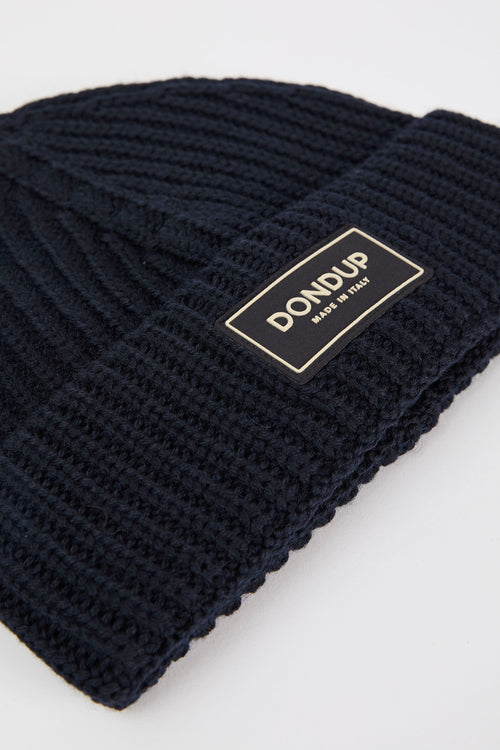 Dondup Mixed Wool/Acrylic Blue Beanie-2