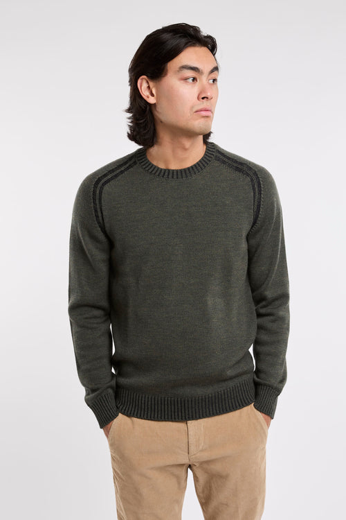 Dondup Crew Neck Sweater Green Wool