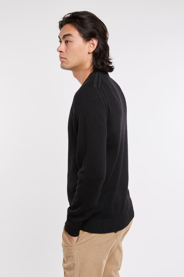 Dondup Strickpullover Rundhals Wolle Schwarz - 5