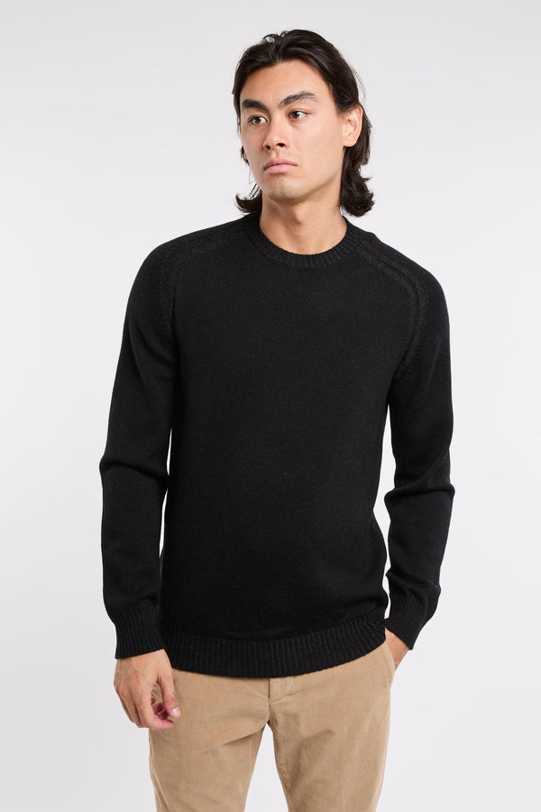 Dondup Strickpullover Rundhals Wolle Schwarz - 1