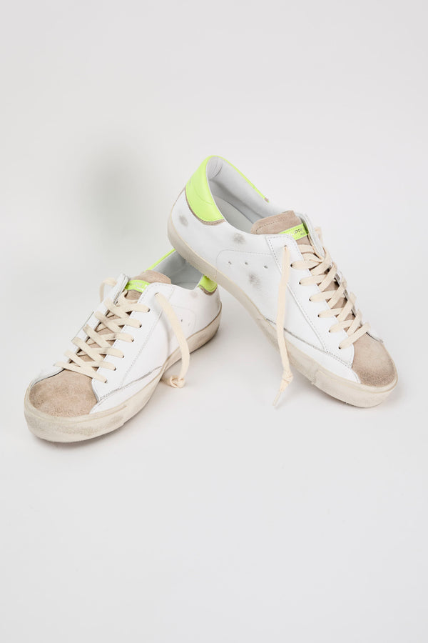 Philippe Model Sneakers PRSX Leather/Suede White/Fluorescent Yellow - 6