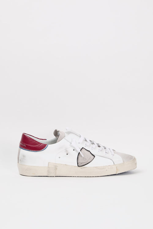 Philippe Model Sneaker PRSX Leather/Suede White/Bordeaux