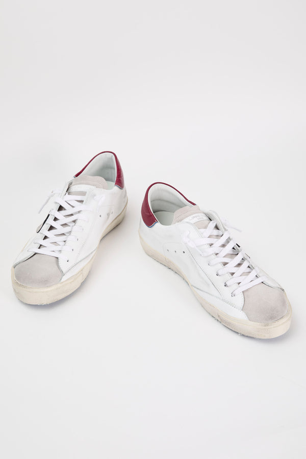 Philippe Model Sneaker PRSX Leather/Suede White/Bordeaux - 3