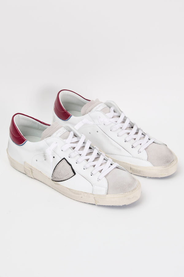 Philippe Model Sneaker PRSX Leather/Suede White/Bordeaux - 5