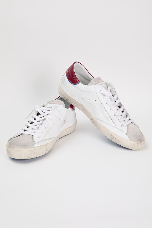 Philippe Model Sneaker PRSX Leather/Suede White/Bordeaux - 7