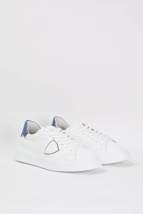 Philippe Model Sneaker Temple Leather White/Blue-2