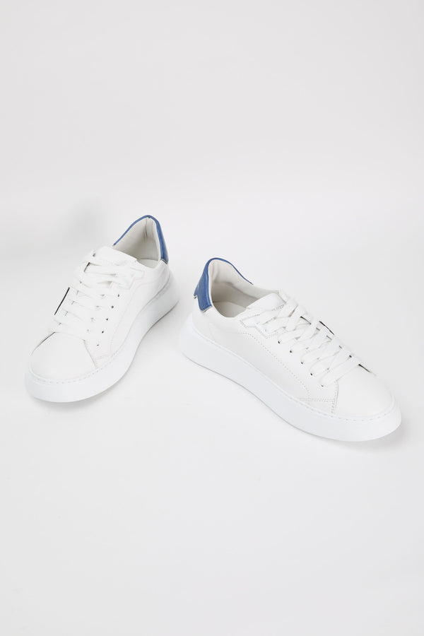 Philippe Model Sneaker Temple Leather White/Blue - 4