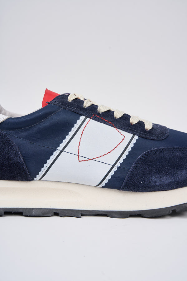 Philippe Model Tour Leather/Textile Blue Sneakers - 4